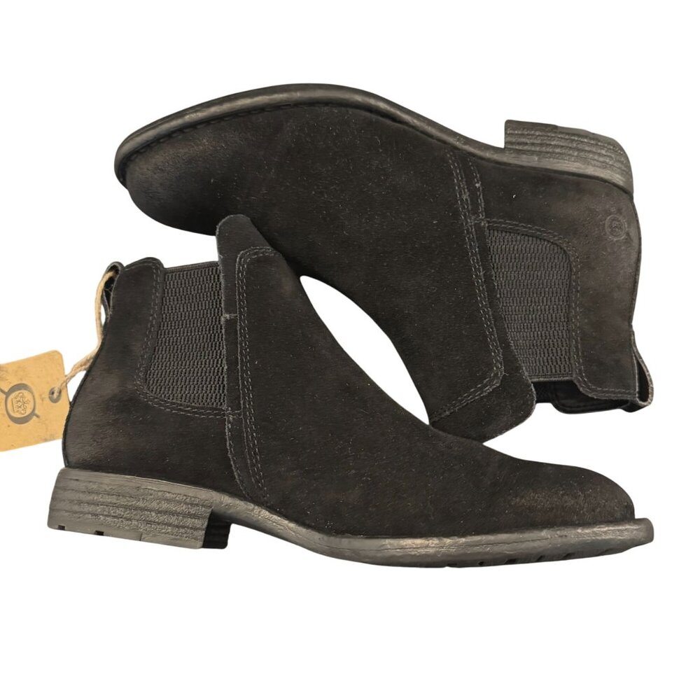 Born Laney Chelsea Boots Women's Black Suede Ankle, Size 6.5M NWOB - Picture 7 of 10